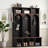 Farmhouse Arched Hall Tree With Storage Bench, 5 Hooks & 7 Cubbies For Entryway-1088739215