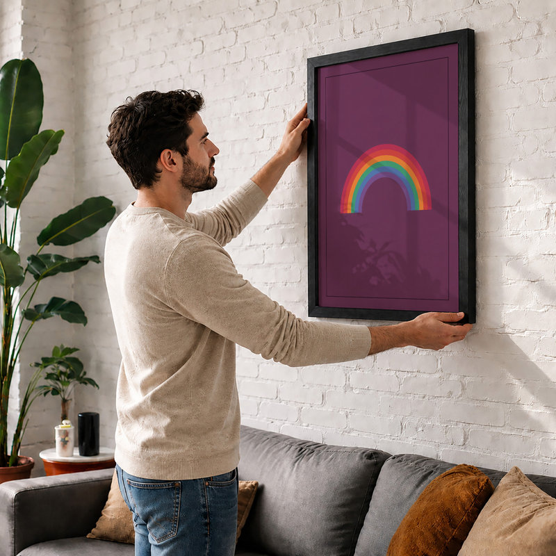 Spectrum Arc Minimalist - Print, A2 - 59.4 x 42.0 cm, Black