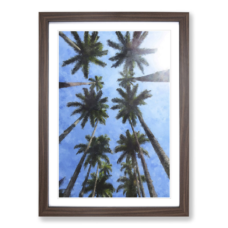 Palm Trees Vol.1 - Wall Art, 36cm H x 27cm W x 2cm D, Walnut Framed