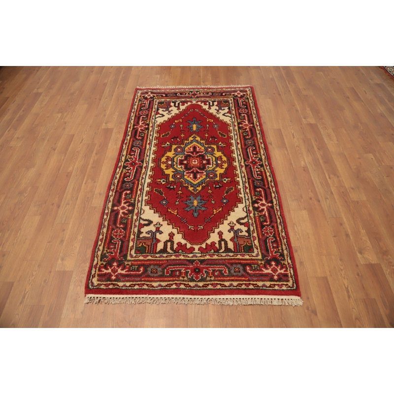 Wildon Home® Geometric Traditional Handmade Wool Rug 3x5 | Wayfair
