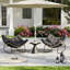 Chaise berçante royale en acier avec coussin Clymer-2113112857