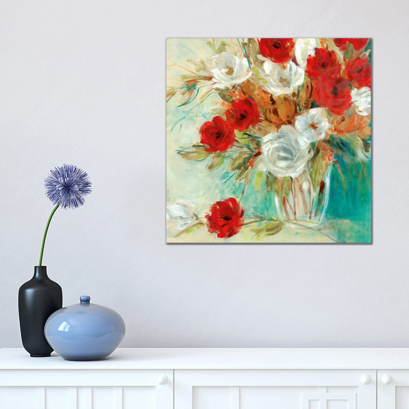 Vibrant Bouquet II by Carol Robinson - Painting on Canvas, 45.72 cm H x 45.72 cm W x 1.91 cm D, Wrapped Canvas