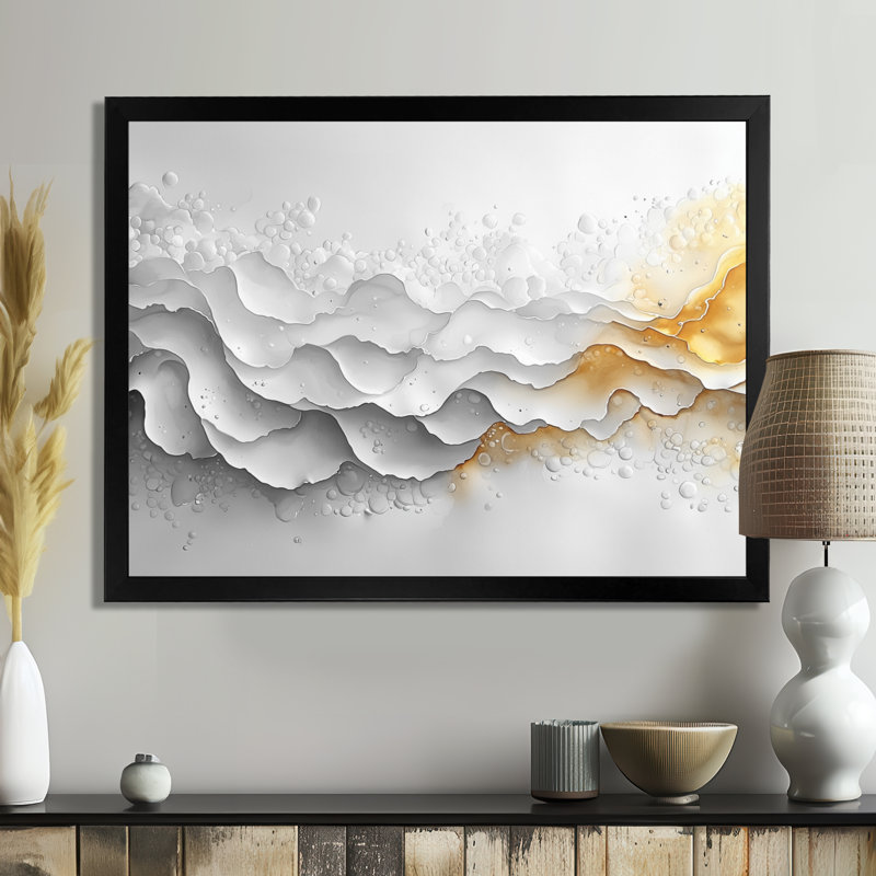 Art mural sur toile Nyrie, Cadre simple, Noir, noir, noir, noir, H 16 po x l 32 po