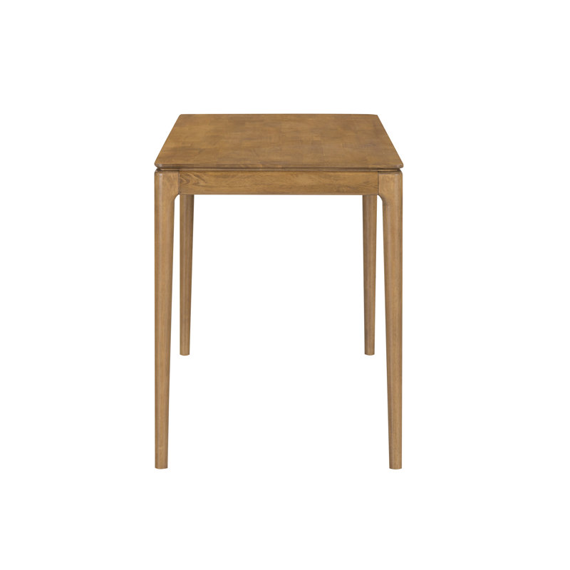 NTC Mingle Modern Wooden Rectangle Desk Table with Hidden Drawer – Waterproof & Heat Resistant, Teak Look, Teak Look