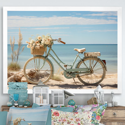 " Bicycle Tranquil Pedaling By The Beach IV "