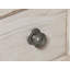 Commode de chambre de style transitionnel 1 pièce avec brosses métalliques et glissières à roulement à billes