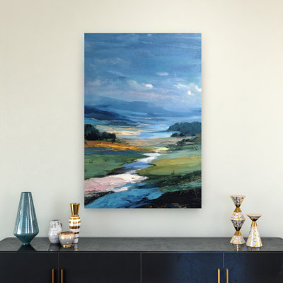 Paysage marin contemporain, art mural