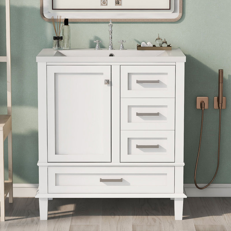 Ensemble de meuble-lavabo autoportant 30 po, Blanc