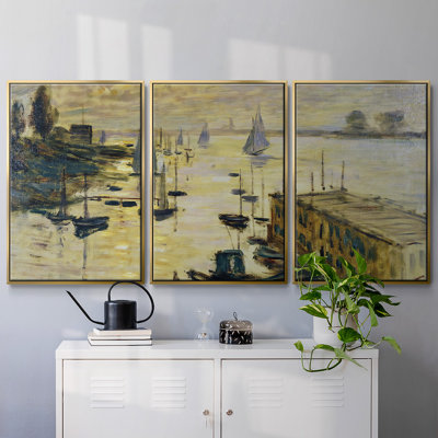 " The Basin of Argenteuil, 1874 " 3 Piece Art Print