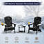 Ensemble de 5 chaises Adirondack en plastique Hdpe avec table d'appoint et repose-pieds - Ensemble de conversation pour l'extérieur-1873213461