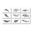 Black & White Fish Stamps Print by John Beard-166010528
