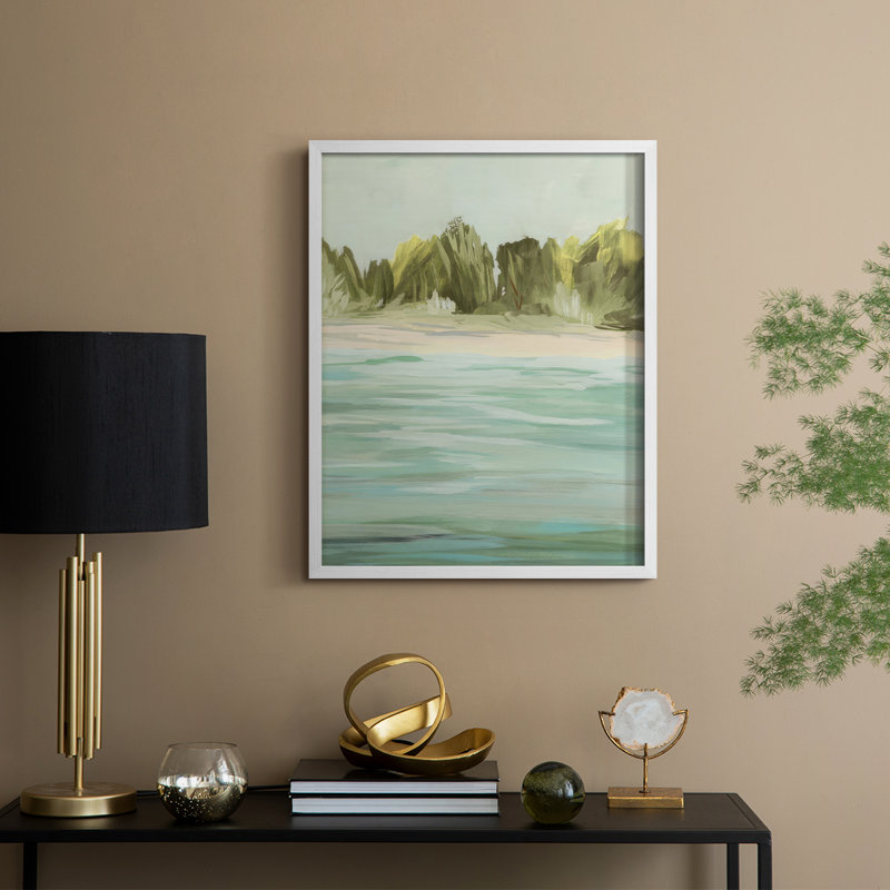 Offshore Horizon II, reproduction encadrée - bois massif, H 21 po x l 17 po, Blanc
