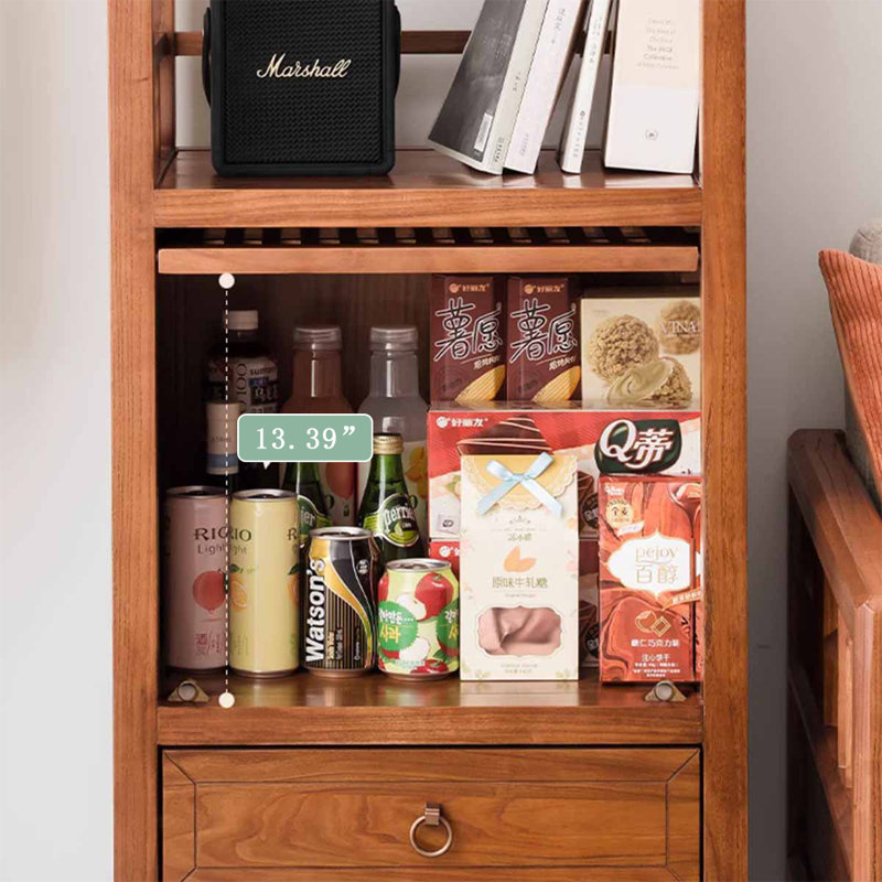 Modern Walnut Solid Wood Sideboard