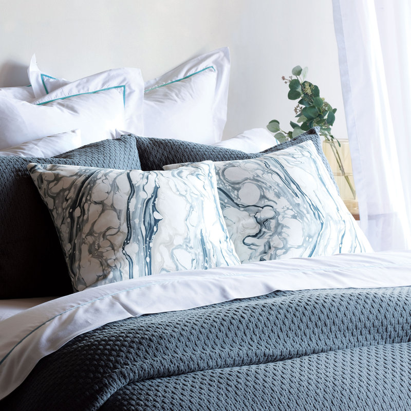 Akela Modern & Contemporary Cotton Coverlet, Super King Coverlet, Teal