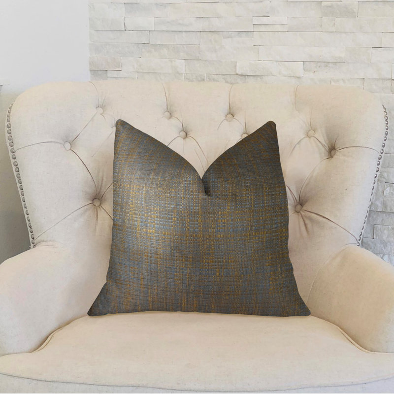 Coussin de luxe fabriqué à la main Tazanite vibrant, 18 po x 18 po, Coussin décoratif