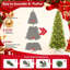 Arbre de Noël mélangé vert avec support, non pré-éclairé et pré-éclairé, 11 tailles disponibles-537880289-537880318