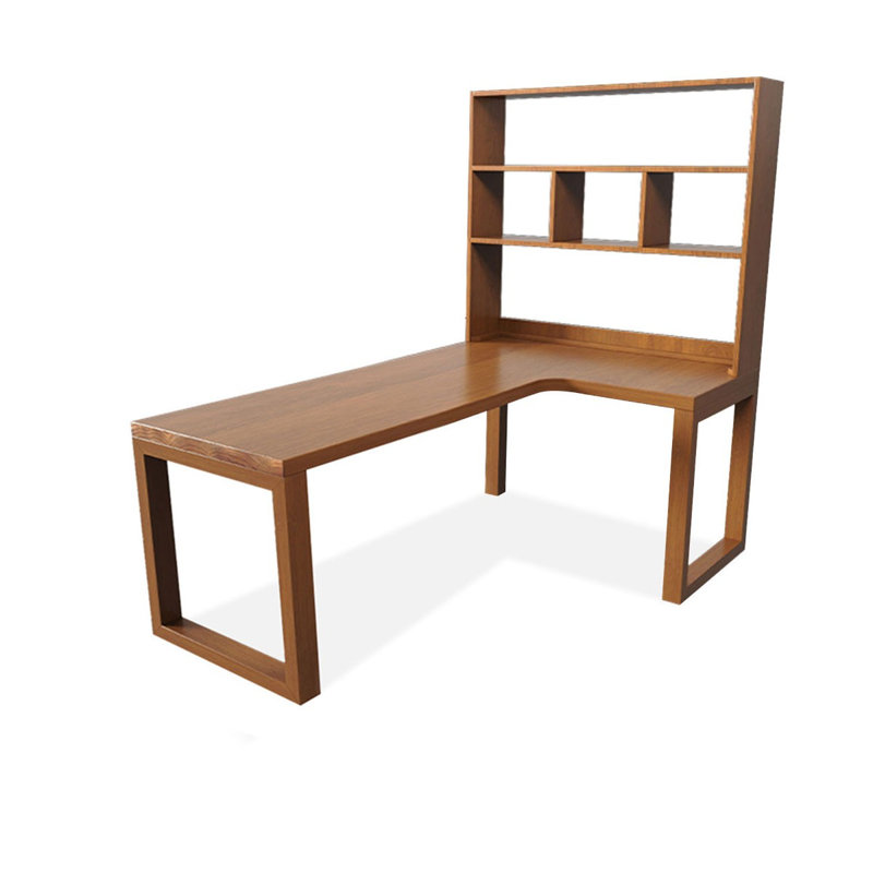 Bureau rectangulaire en bois massif brun noisette, H 29,6 po x l 63 po x P 39,4 po, Retour à droite