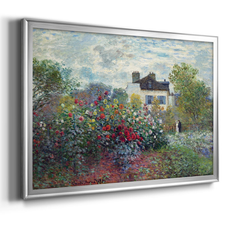 Le jardin de l'artiste à Argenteuil, reproduction d'art sur toile, H 18 po x l 26 po x P 1,5 po, Argent
