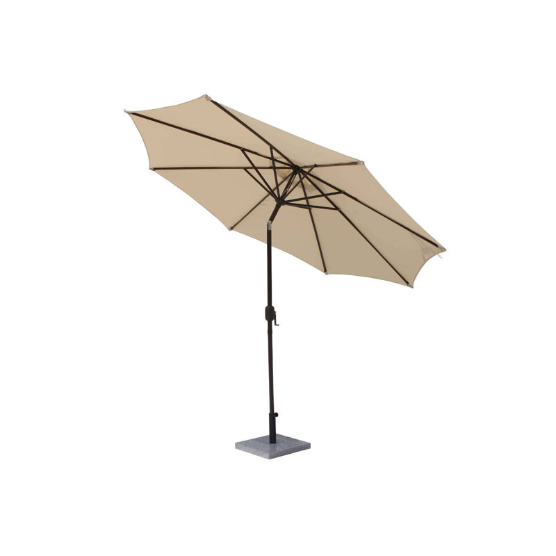 300cm Market Parasol, Brown, Chocolate/Cream