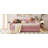 Teddy Fleece Full Upholstered Daybed with LED Lights and Trundle-1083262944
