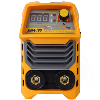 110/220V MMA Welder, 160A Stick ARC Welding Machine IGBT Inverter Digital Display LCD Hot Start Welder With Electrode Holder, Work Clamp, Input Power Adapter Cable Dual Voltage DC