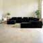 Canapé modulaire moderne en mousse de velours côtelé Compression Sectionals