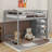 Jakema Full Size Loft Bed with Built-in Storage Wardrobe and Staircase-1011061224