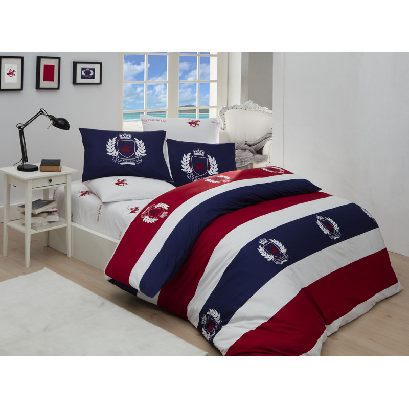 Striped Duvet Cover Set with Pillowcases Included, 140 x 200 cm - 2 Pillowcases (60 x 70 cm)