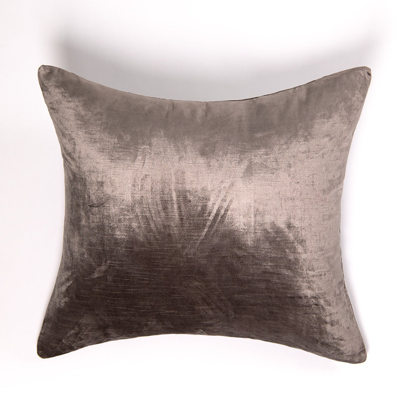 Taie décorative en mélange de coton Mecia - Euro, Euro, Gris cendré