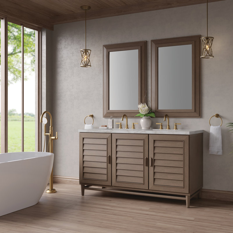Portland 60 in. Double Vanity, Victorian Silver