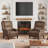 Faux Leather Pushback Recliner Chair For Living Room Bedroom RV