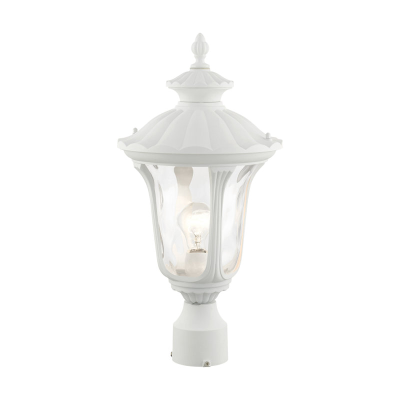 Tête de lanterne câblée 1 lumière Arelene, H 19 po x l 9,5 po, Blanc texturé