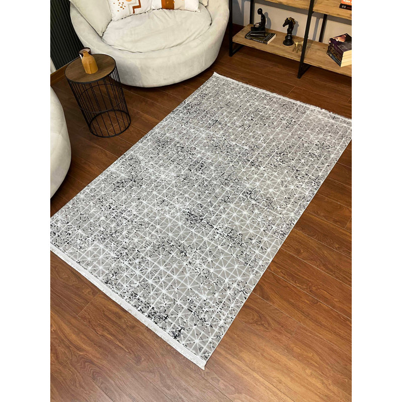 Amiliya Solid Colour Bamboo Slat / Seagrass Area Rug, Runner 254 x 508cm