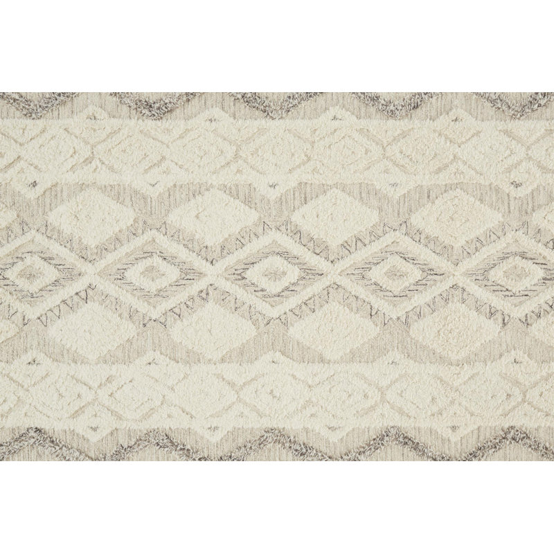 Saint Lucia Wool Geometric Area Rug, Rectangle 4' x 6'