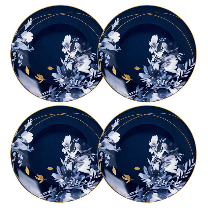 Assiette plate en porcelaine 10,5 po Lonsdale, ensemble de 4