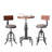Jasyia Swivel Upholstered Adjustable Height Counter Stool with Metal Frame
