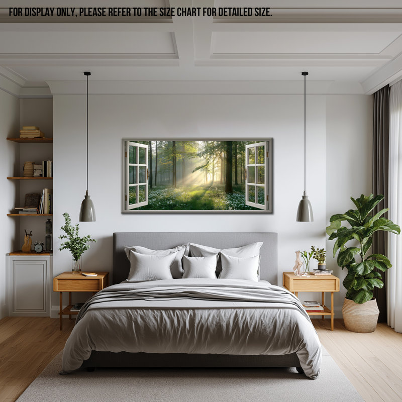  «Scenic Forest», impression murale sur toile encadrée, paysage de forêt sereine, H 16 po x l 32 po
