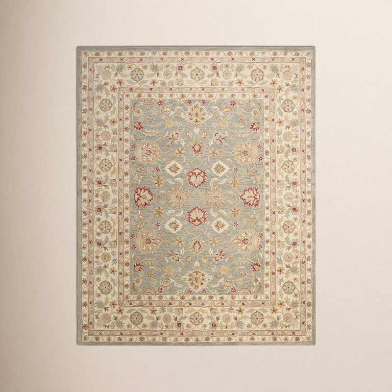 Antiquity Blue & Beige Area Rug, Rectangle 12' x 15'