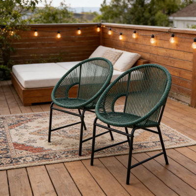 Patio Wicker Chair Set