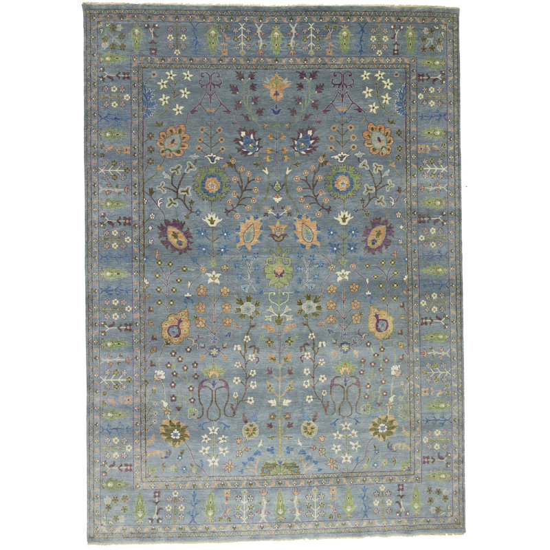 Tapis oriental Oushak Chobi, Rectangle 11 pi 9 po x 14 pi 9 po 