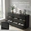 Commode de rangement moderne à neuf tiroirs avec grands tiroirs pour l'organisation de la chambre à coucher et le meuble télé-254944415