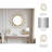 Hesiodos Modern Round Mirror with Geometric Layered Iron Frame, Metal and Glass Wall Decor Accent for Contemporary Interiors-580341138
