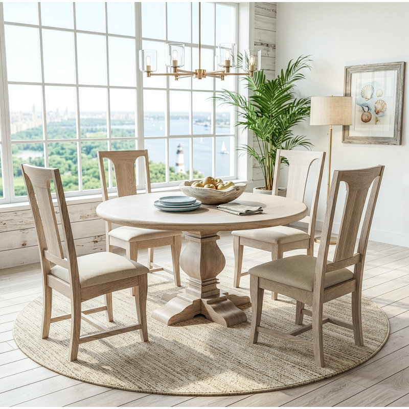 Table de salle à manger ronde Pengrove, 30" H x 54" W x 54" D, White