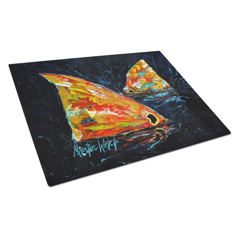 Planche à découper en verre Red Fish