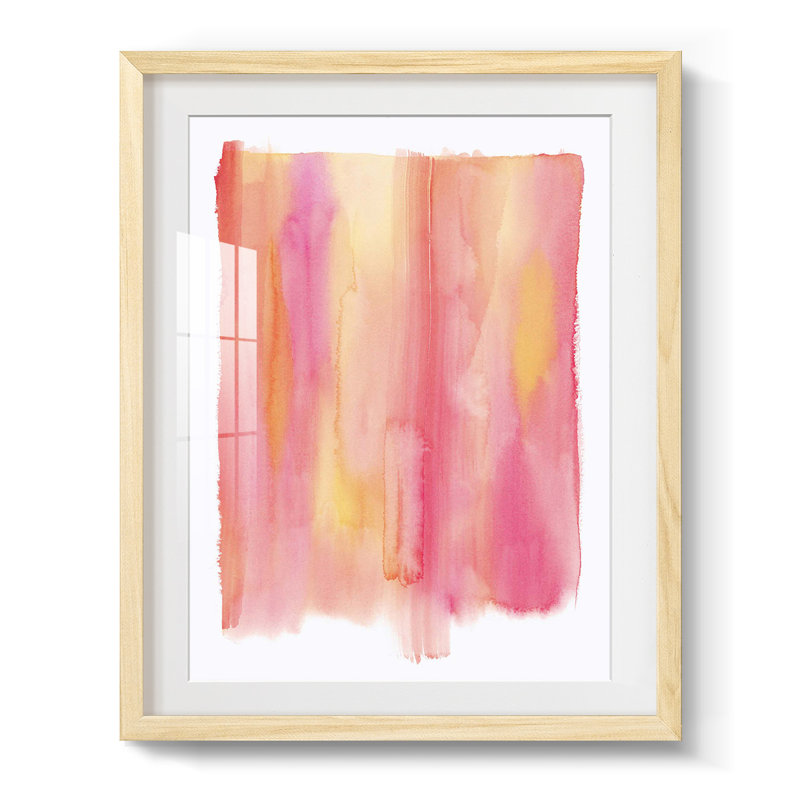 Summer Sherbet Wash II - Imprimé encadré, H 28,5 po x l 20,5 po, Naturel