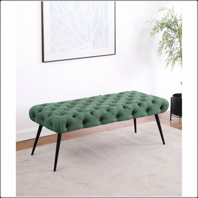 Banc rembourré et capitonné