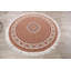 Tapis de oriental rouille/zone blanche rond