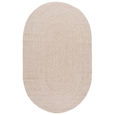 Braided Fine Wool Hand Woven Wool Pile Solid Color Rug