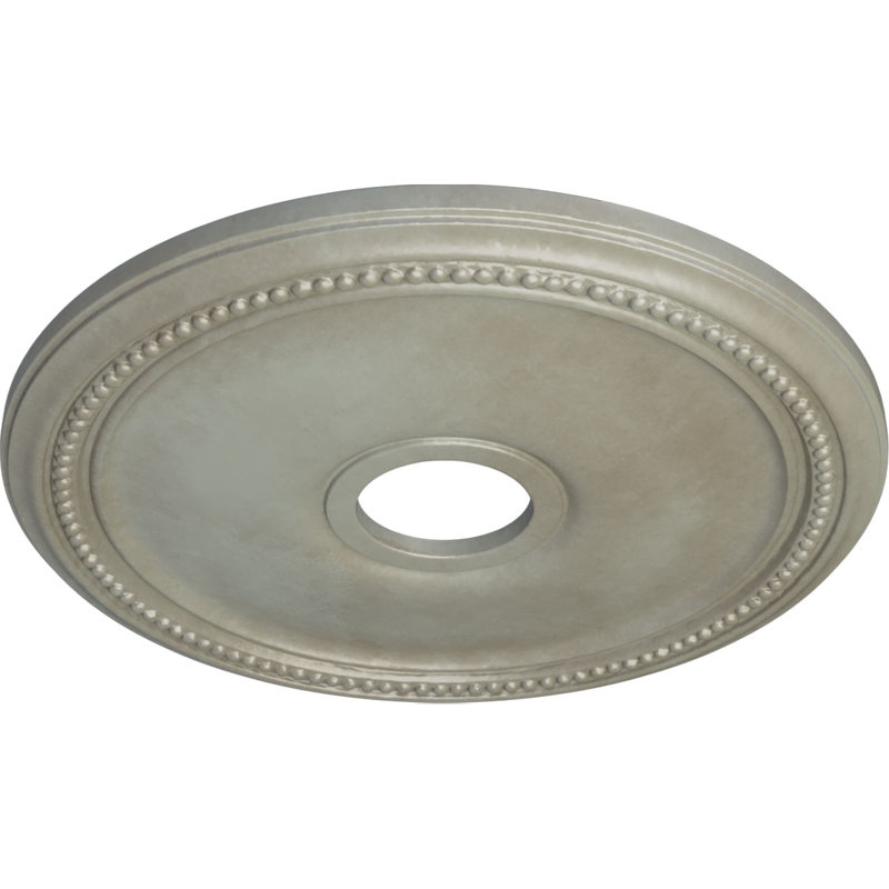 Médaillon de plafond Endurathane Diane, DE 18 po x P 3 5/8 po x P 1 1/8 po (convient aux auvents jusqu'à 5 3/8 po), fini or éclair peint à la main
