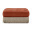 Repose-pieds en velours rouge brun-1035044130